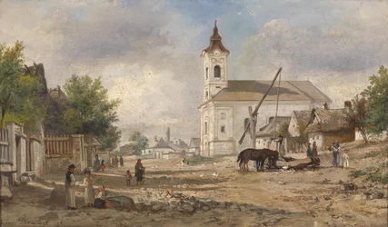 Kirchvorplatz mit Brunnen